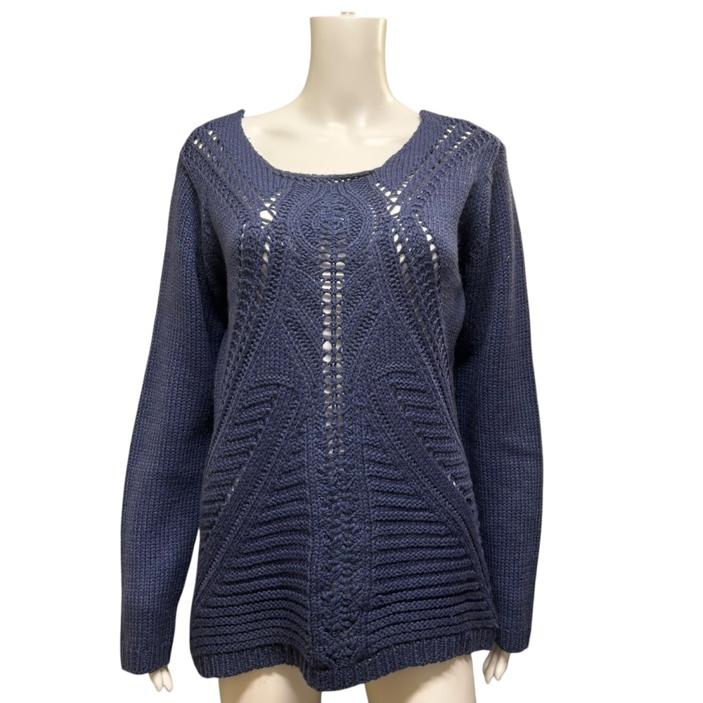 Maison Coupe Blue Long Sleeve Knit Sweater Size S